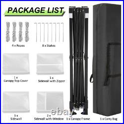 10x10 Pop Up Canopy Outdoor Commercial Instant Gazebo with 4 Removable Sidewalls