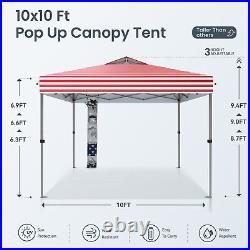 10x10' Pop Up Canopy Outdoor Folding Gazebo Wedding Party Tent Adjustable Height