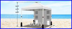 10x10 Pop Up Canopy Tent, 1-Button Push Setup Canopy Tent with 1 Sidewall