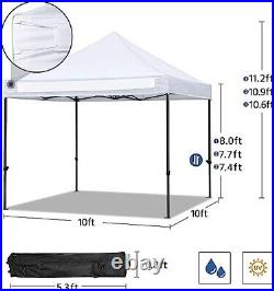 10x10 Pop Up Canopy Tent, Commercial Instant Heavy Duty Canopy, 500D