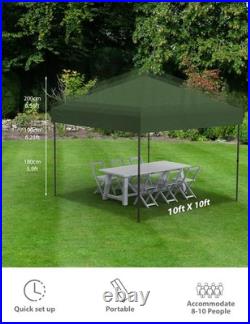 10x10 Pop Up Canopy Tent Outdoor Canopy One-Person Set Up Heavy Duty Commerci