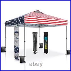 10x10' Pop Up Canopy Tent Outdoor Portable Waterproof Gazebo Shelter with4 Sandbag