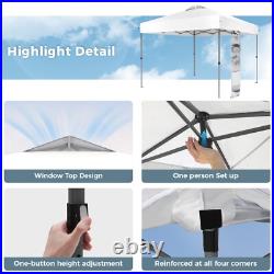 10x10' Pop Up Canopy Tent Outdoor Portable Waterproof Gazebo Shelter with4 Sandbag