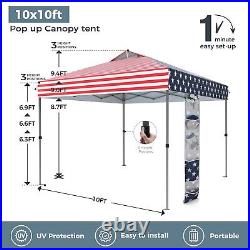 10x10' Pop Up Canopy Tent Outdoor Portable Waterproof Gazebo Shelter with4 Sandbag