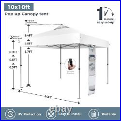 10x10' Pop Up Canopy Tent Outdoor Portable Waterproof Gazebo Shelter with4 Sandbag