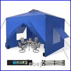 10x10' Pop Up Canopy Tent Portable Shelter Shade Canopy Gazebo with 4 Sidewalls