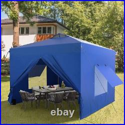 10x10' Pop Up Canopy Tent Portable Shelter Shade Canopy Gazebo with 4 Sidewalls