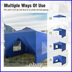 10x10' Pop Up Canopy Tent Portable Shelter Shade Canopy Gazebo with 4 Sidewalls