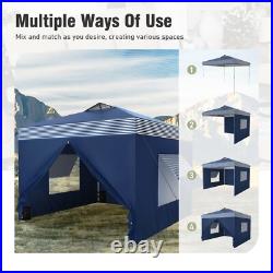 10x10' Pop Up Canopy Tent Portable Shelter Shade Canopy with Removable Sidewall