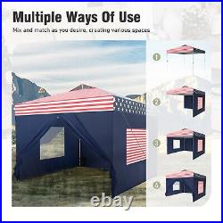 10x10' Pop Up Canopy Tent Portable Shelter Shade Canopy with Removable Sidewall