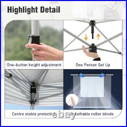 10x10' Pop Up Canopy Tent Portable Shelter Shade Canopy with Removable Sidewall