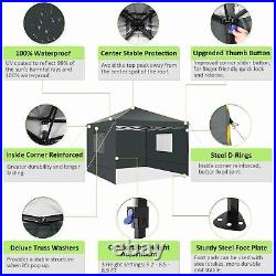 10x10 Pop Up Canopy Tent with 4 Removable Sidewalls Waterproof Instant Gazebo