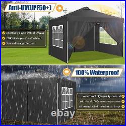 10x10 Pop Up Canopy Tent with 4 Removable Sidewalls Waterproof Instant Gazebos