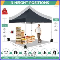 10x10 Pop Up Canopy Tent with 4 Sidewalls, Commercial Party Folding Waterproof