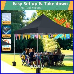 10x10 Pop Up Canopy Tent with 4 Sidewalls, Commercial Party Folding Waterproof