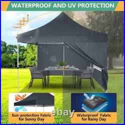 10x10 Pop Up Canopy Tent with 4 Sidewalls, Commercial Party Folding Waterproof