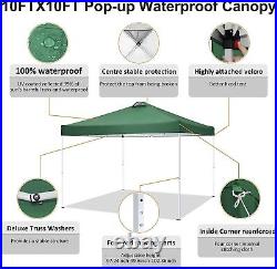 10x10'' Pop Up Foldable Canopy Tent Gazebo Waterproof Oxford Cloth Awning Tents