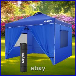 10x10 Pop Up Folding Adjustable Height Canopy Picnic Waterproof Awning Tent^