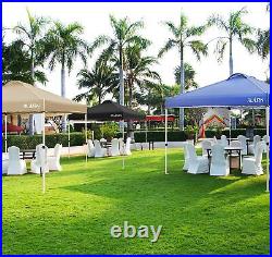 10x10 Pop Up Folding Adjustable Height Canopy Picnic Waterproof Awning Tent^