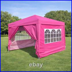 10x10 Pop Up Gazebo Canopy Tent with Removable Sidewalls & Windows, 4 Sand Bags
