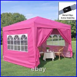 10x10 Pop Up Gazebo Canopy Tent with Removable Sidewalls & Windows, 4 Sand Bags