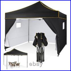 10x10 Pop up Canopy Heavy Duty Commercial Instant Vendor Tent with 4 Sidewalls