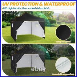 10x10 Pop up Canopy Heavy Duty Commercial Instant Vendor Tent with 4 Sidewalls