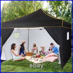 10x10 Pop up Canopy Heavy Duty Commercial Instant Vendor Tent with 4 Sidewalls