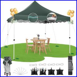 10x10 Pop up Canopy Heavy Duty Gazebo Waterproof Commercial Tent with 4 Sandbag