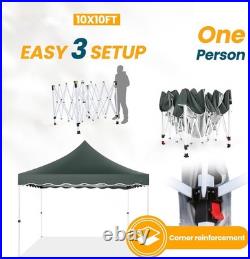 10x10 Pop up Canopy Heavy Duty Gazebo Waterproof Commercial Tent with 4 Sandbag