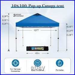 10x10' Pop-up Canopy Outdoor Awning Gazebo Party Tent Heavy Duty Waterproof