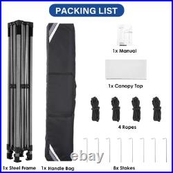 10x10 Pop up Canopy Tent Heavy Duty Without Sidewalls, Easy Set-up Commercial