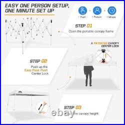 10x10 Pop-up Canopy Tent Polyester Aluminum Frame Portable Outdoor Shelter