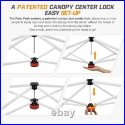 10x10 Pop-up Canopy Tent Polyester Aluminum Frame Portable Outdoor Shelter