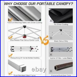 10x10 Pop-up Canopy Tent Polyester Aluminum Frame Portable Outdoor Shelter