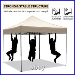 10x10 Pop up Canopy Tent with Awning Easy up Canopy with Wheel Bag Heavy Duty