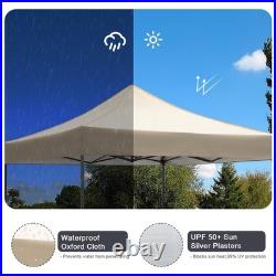 10x10 Pop up Canopy Tent with Awning Easy up Canopy with Wheel Bag Heavy Duty