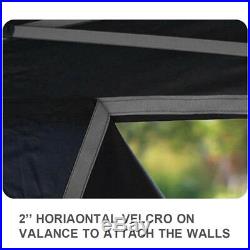 10x10 Waterproof Ez Pop Up Canopy Vendor Patio Gazebo Tent+4 Removable Side Wall