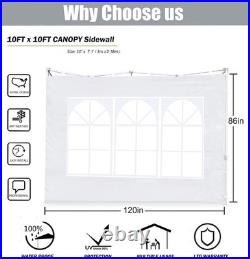 10x10 Waterproof SideWall in White Elegant Protection for Outdoor Events