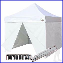 10x10 White EZ POP Up Canopy Instant Gazebo Commercial Show Tent withwalls +Bags