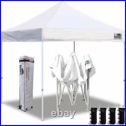 10x10 White Ez Pop Up Canopy Outdoor Folding Gazebo Vendor Party Tent