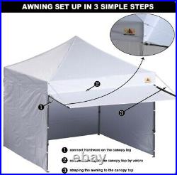 10x10 ft EZ Pop Up Canopy Outdoor Wedding Party Tent Garden Event Shelter White