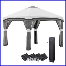 10x10 ft EZ Pop Up Canopy Tents for Parties with Sidewalls Weights Sand Bags