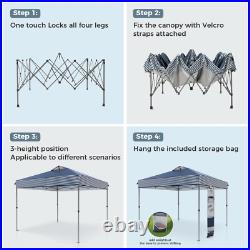 10x10 ft EZ Pop Up Gazebo Canopy Outdoor Canopies Shelter Heavy Duty UPF 50+