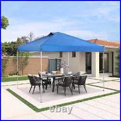 10x10 ft Pop Up Canopy Tent, Easy Up Instant Outdoor Canopy with Vented Top Blue