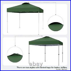 10x10 ft Pop Up Canopy Tent Folding Gazebo Party Tent Adjustable Height Outdoor