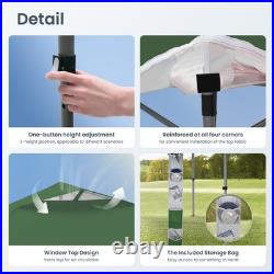 10x10 ft Pop Up Canopy Tent Folding Gazebo Party Tent Adjustable Height Outdoor