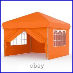 10x10 ft Pop Up Canopy Tent Instant Outdoor Portable Canopy Window Sidewalls