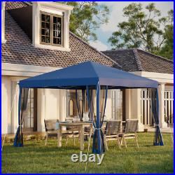 10x10 ft Pop Up Patio Canopy Tent with Sidewalls Outdoor Patio Screen House Room