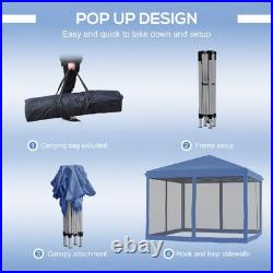 10x10 ft Pop Up Patio Canopy Tent with Sidewalls Outdoor Patio Screen House Room